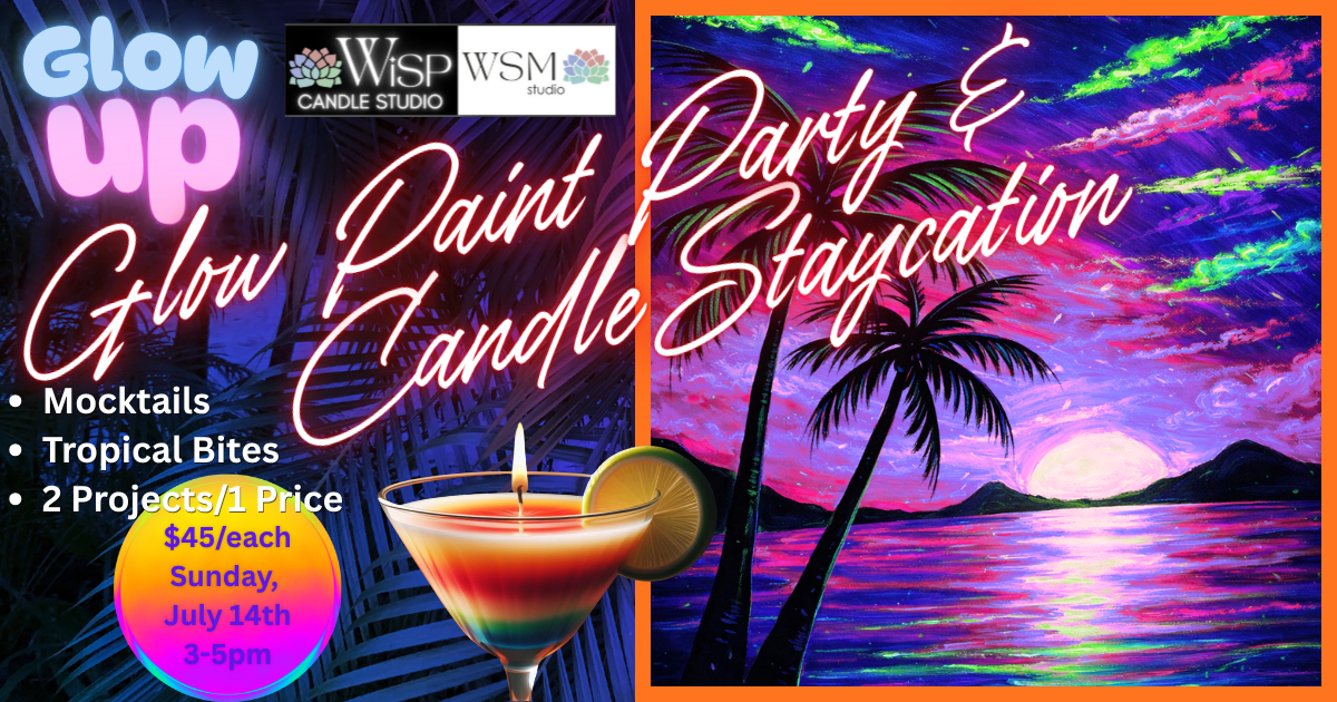 Staycation Paint & Pour - GLOW PARTY